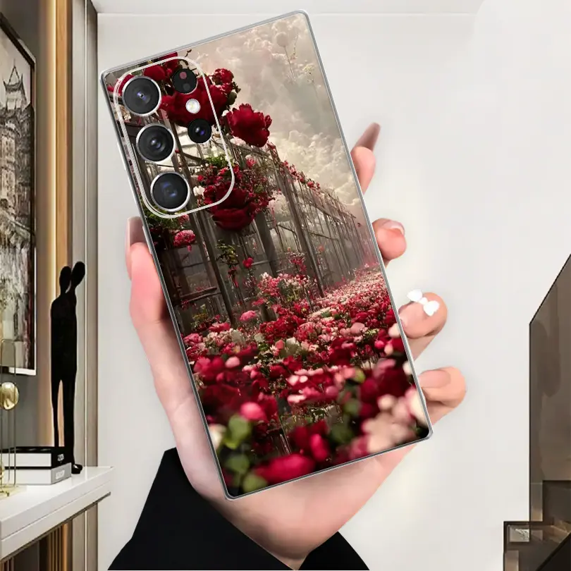 Rose Enclosure Fashion Pattern Case for Samsung Galaxy S24 S23 S22 S21 S20 Note 20 Ultra 5G/Plus/FE/S9 + S8/Note 9 + 10 Lite 8 A55 A54 A14 A15 A13 A25 A34 A73 A72 A71 A70 A53 A52 s A51 A50 A30 A21 A20 A04 s a42 a41 a33 a32 a31 a23 a22 a12