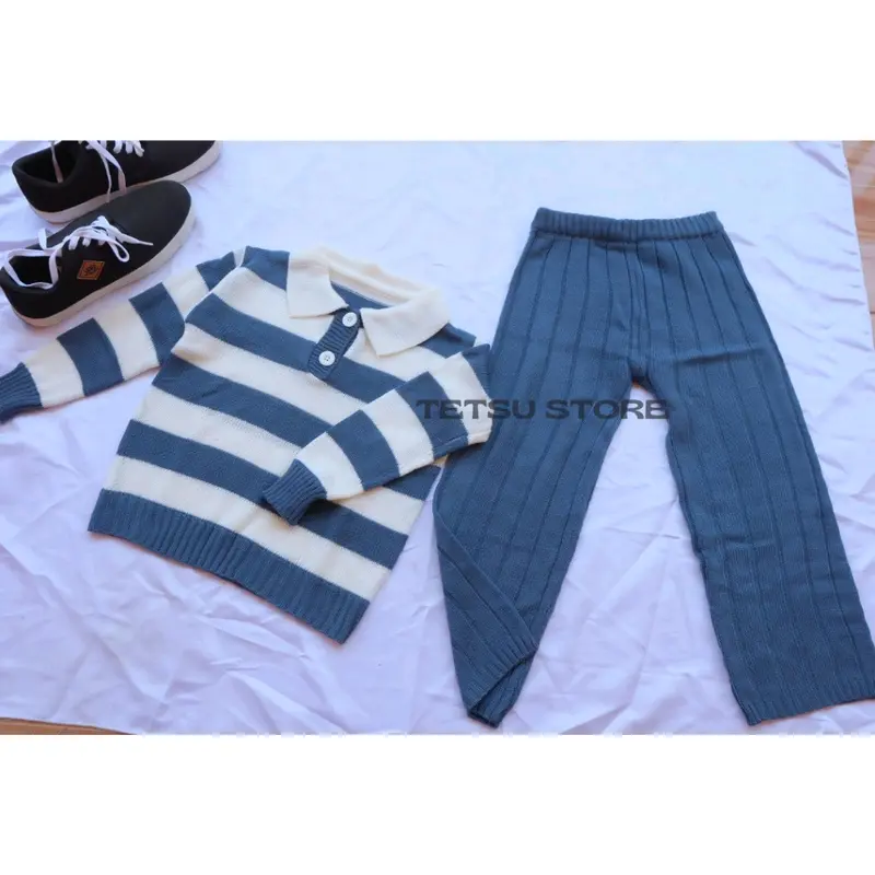 SETELAN SWEATER RAJUT BLASTER DAN CELANA KULOT RAJUT ANAK Lengan panjang / PAKAIAN SETELAN ANAK 3 - 10 TAHUN 5