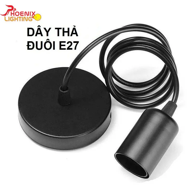 Bộ dây Đuôi Đế thả trần trang trí Đuôi Đèn phổ thông E27 Kết hợp bóng Edison Vintage