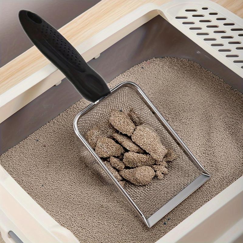 Stainless Steel Pet Litter Scoop, Efficient Litter Scoop for Easy Dog and Cat Waste Removal, Durable and Easy To Clean Design for Long-lasting Use 0