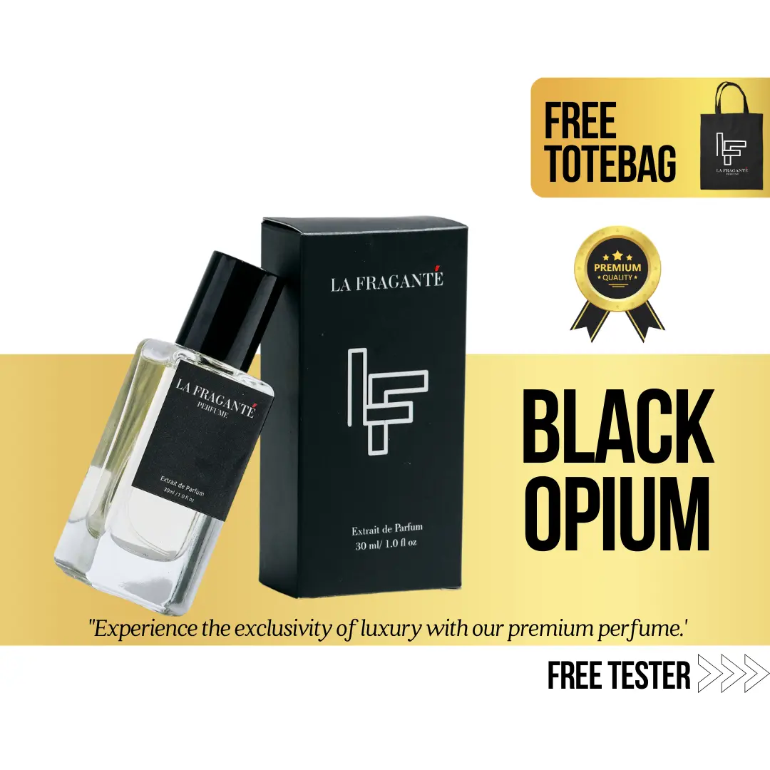 Parfum Wanita Premium Black Opium Tahan Lama 24 Jam Aroma Original - Lafragante Perfum for Women Perfume Perempuan