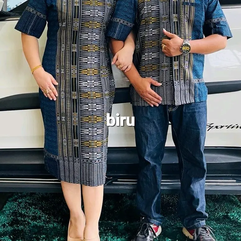 Dress dan Kemeja motif Tumtuman (bisa beli terpisah)