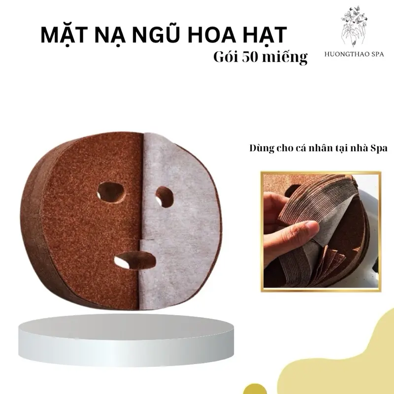 [Gói 50 Miếng] Mặt Nạ Ngũ Hoa Trắng Da | Nạ Mầm Rong Biển Chuyên Dùng Cá Nhân Tại Nhà Trong Spa