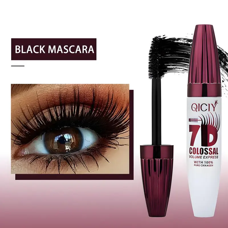 Long Lasting Mascara, 2 Counts Natural Curling Mascara, Eyelashes Lengthening Volumizing Defining, Professional Eye Makeup Products, Cosmetic 6