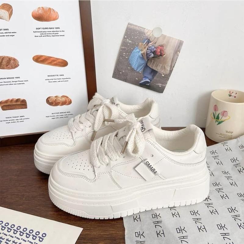 Giày thể thao Sneaker nữ Smaba 5cm Hàng Fullbox Chất Da Cao Cấp Sneaker Shoes MAXWHY bata Đế Độn Vải Canvas