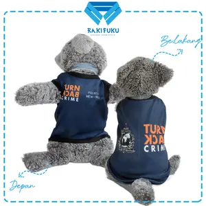 Baju Kucing Lucu Murah Motif Turn Back Crime Cowo Cewe Jantan Betina Hewan Kecil