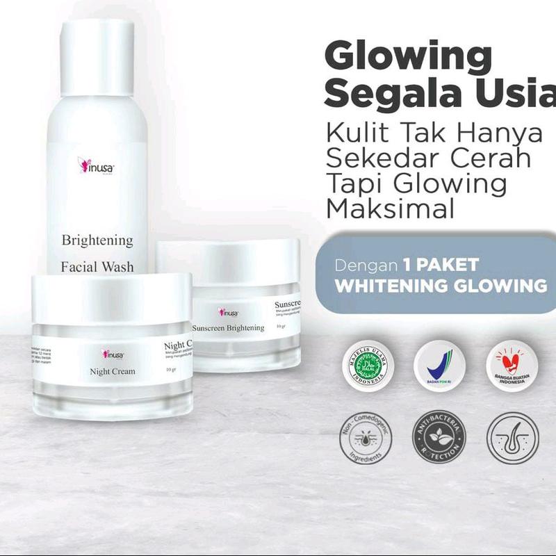 Paket Brightening Glowing Inusa Skincare 1