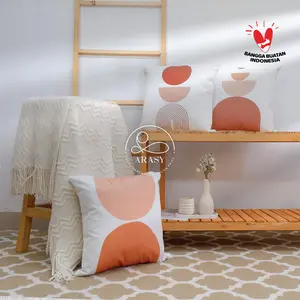 Arasy Sarung Bantal Sofa Print 40 x 40 Kain Tebal Aesthetic Sudah Dilengkapi Resleting