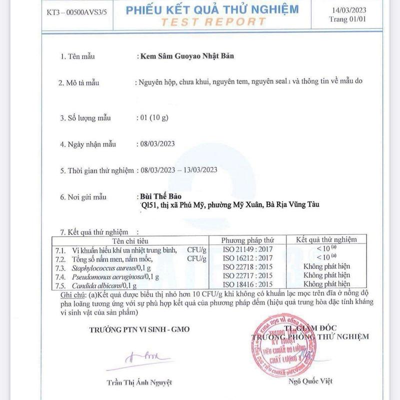 Kem sâm đêm Nhật GUOYOU hỗ trợ giảm mụn,thâm,nám 5