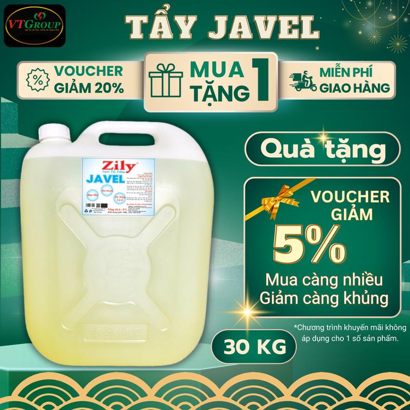 Nước Tẩy JaveL Zily 30 Kg - Chất Lỏng Làm Sạch - Tẩy  trắng quần áo 0