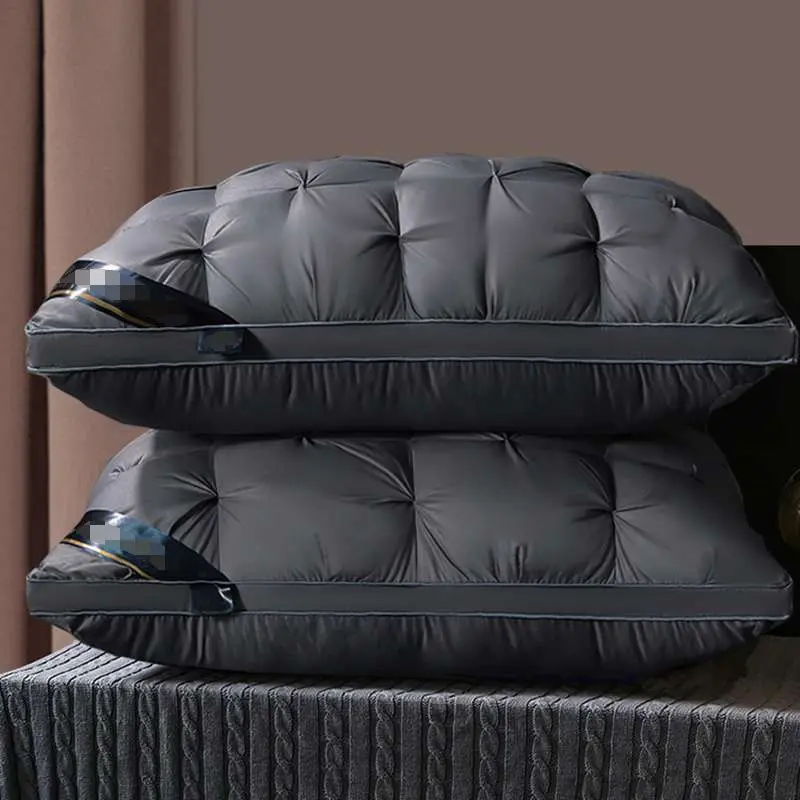 2025 Hilton Five-Star Hotel Twisted Bread Pillow Household Elastic Pillow Core Washable Adult Neck Pillow Single