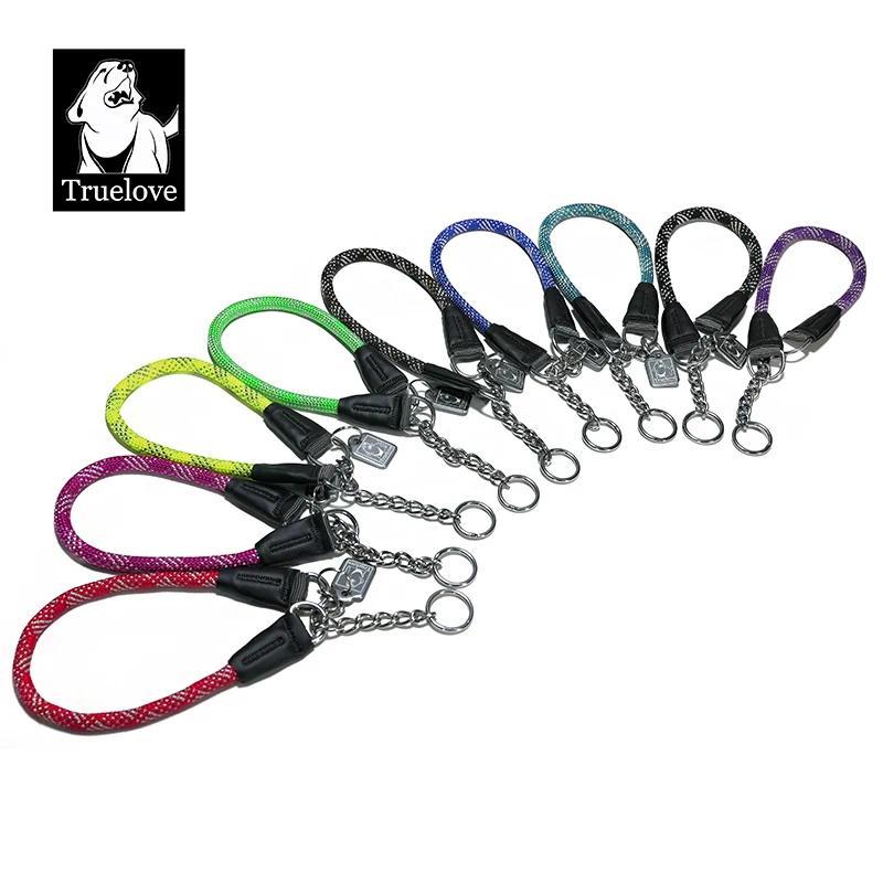 Truelove Pet P-Collar New Strong Metal Stainless Steel Nylon Braided Large Rope Training Dog Premium Designer Luxury TLC5374 2