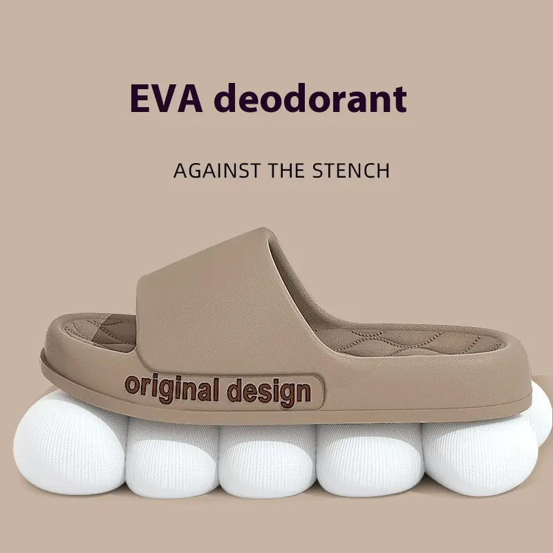 Sandals and Slippers Men's Thick-Soled Bathroom Eva Poop Feeling Home Home Non-Slip Non-Stinky Feet Home Indoor Summer Outdoor Wear Women