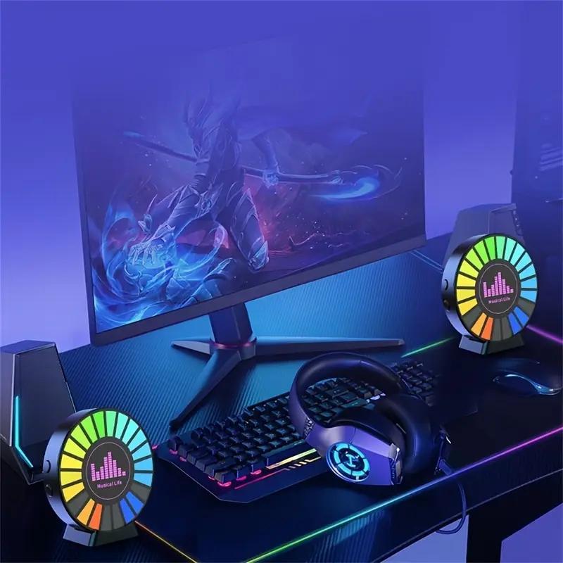 RGB Voice-controlled Synchronous Rhythm Light, USB Rechargeable Creative LED Pickup Light, Desktop Sound Sensing Creative LED Light for Car, Office, Home 3