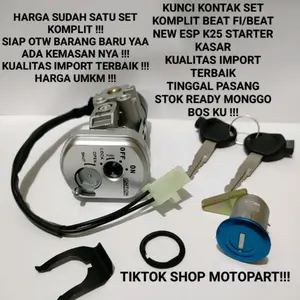 KUNCI KONTAK SET BEAT FI/BEAT F1/BEAT ESP/BEAT POP K25 STARTER KASAR PLUS KUNCI JOK BELAKANG(KUALITAS A CLASS)