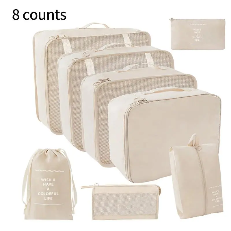 Travel Storage Bag Set, 8counts/set Portable Travel Storage Bag, Waterproof Travel Storage Bag, Luggage Organizer, Travel Accessories 7