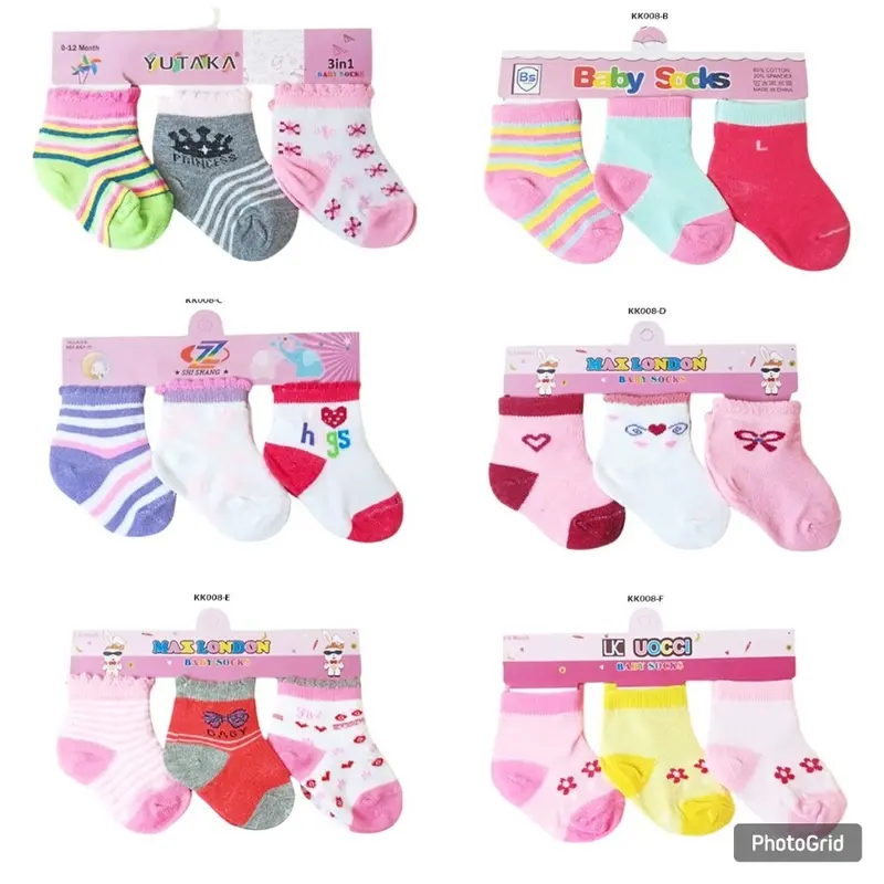 Kaos Kaki Socks Antislip Anak Bayi Laki laki Perempuan 0 6 12 Bulan Newborn Lucu Import Terbaru 2