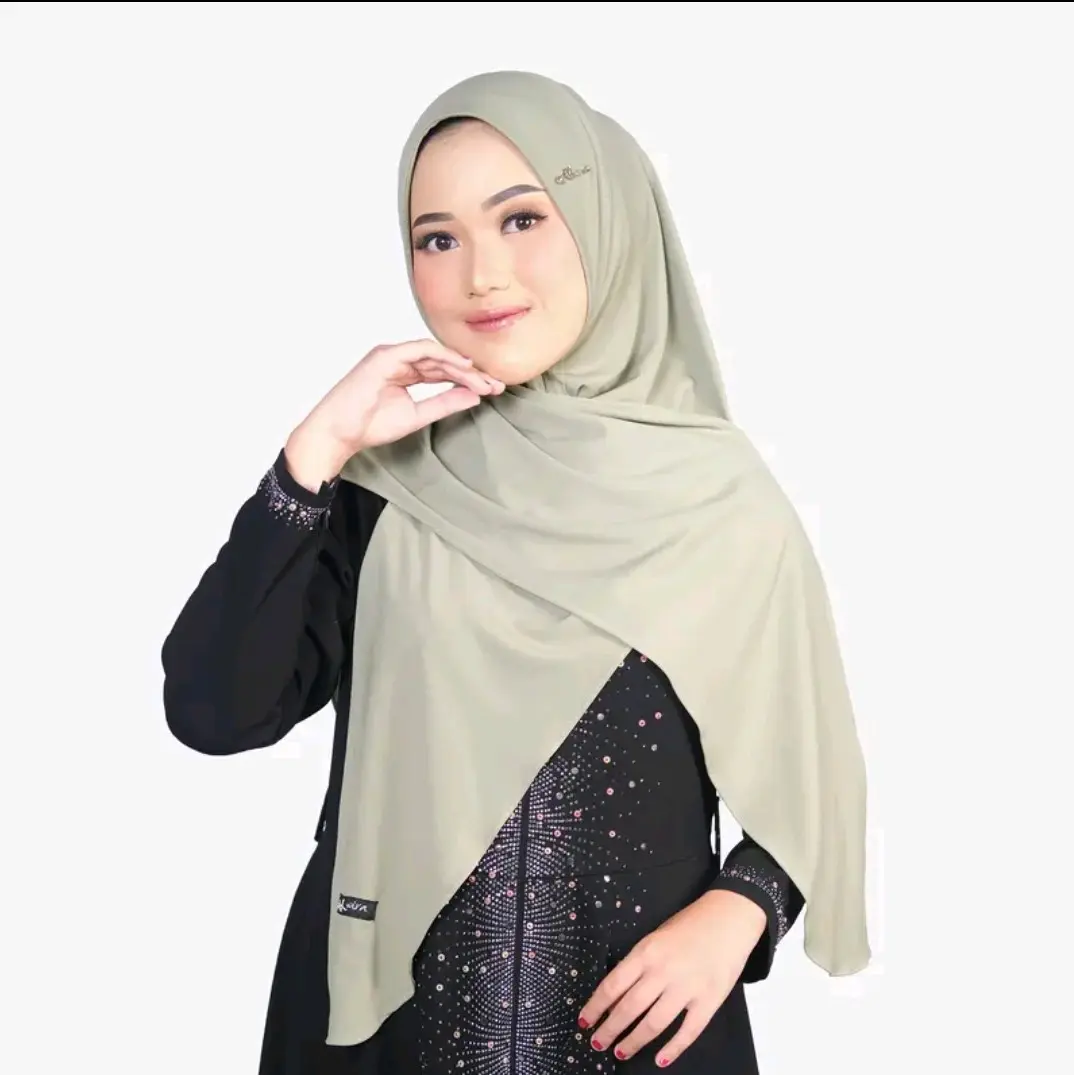 Kerudung Segitiga Instan Haura Non Pet Bulan Sabit Jersi super