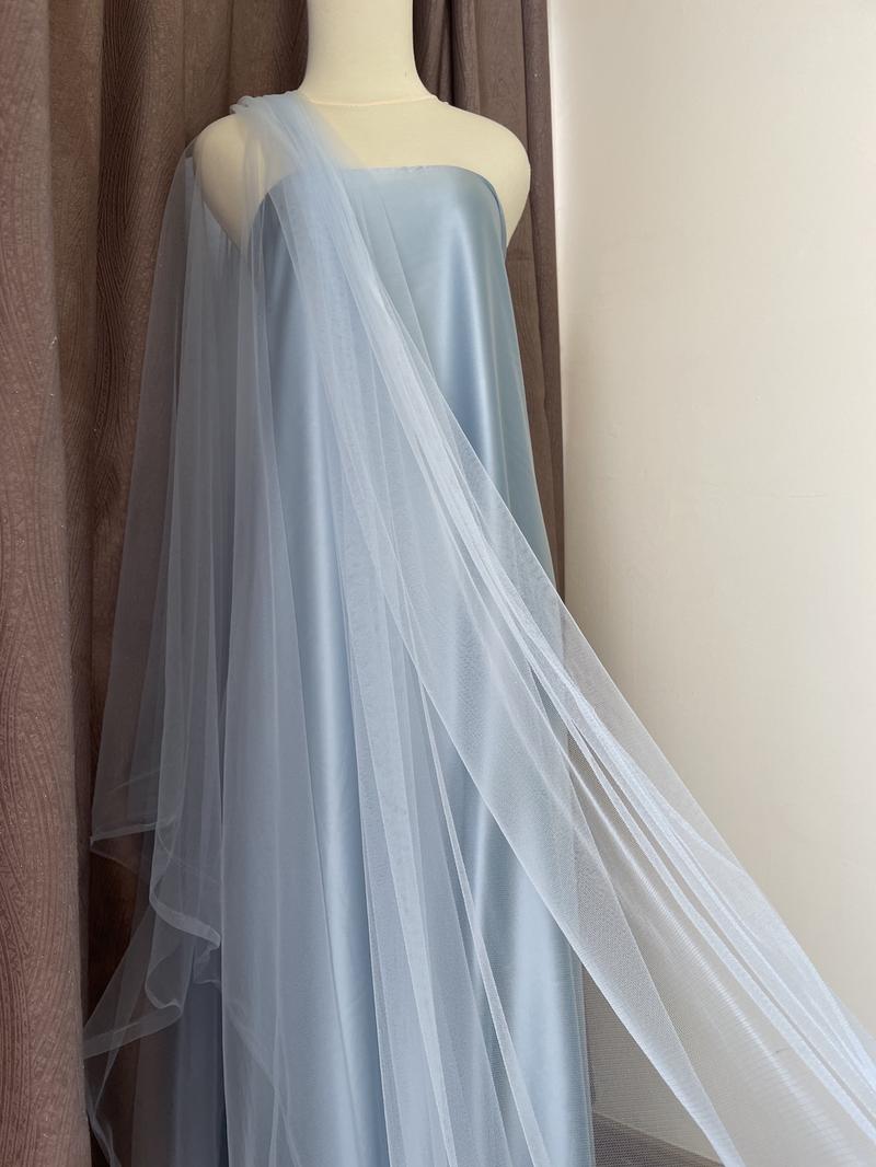 Product Introduction of Bahan Kain Soft Tile Tule Tulle Polos Premium Jaring Kelambu Warna Rosegold Sky Blue Sage Green Hitam Hijau 3