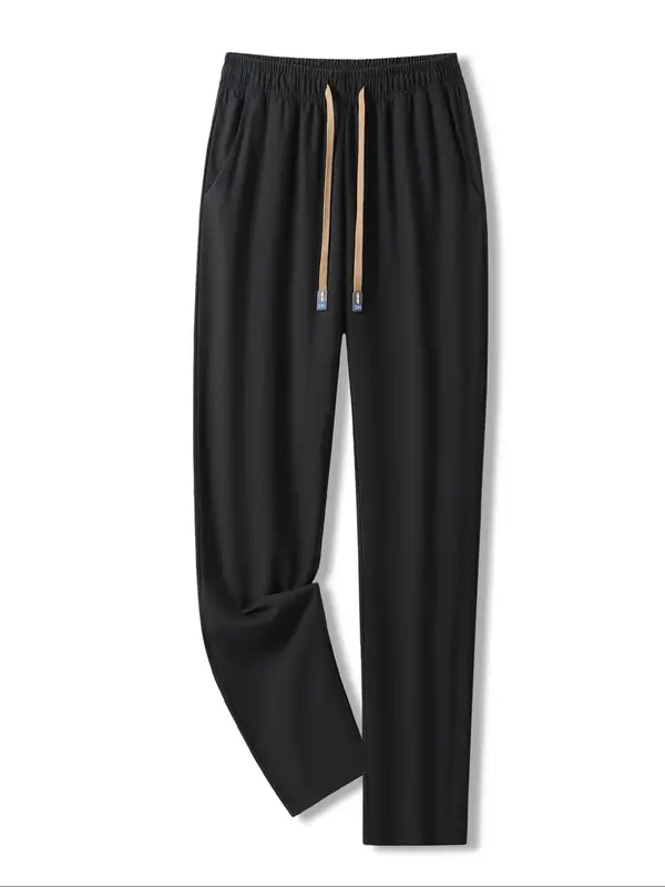 Women's Solid Color Drawstring Waist Sports Joggers, Casual Lightweight Straight Leg Pants for Summer, Ladies Sportswear for Indoor Outdoor Wear 2