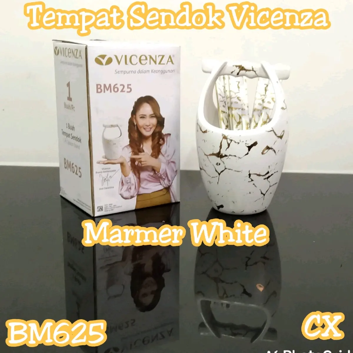 Vicenza Tempat Sendok Marmer White Marmer Putih BM625 Tempat sendok sultan