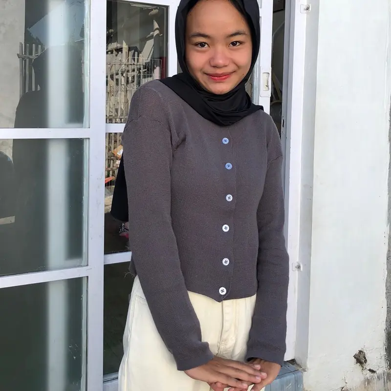 Cardigan Crop Rajut Wanita | Slim Fit Body Ld 90cm Knitwear 2
