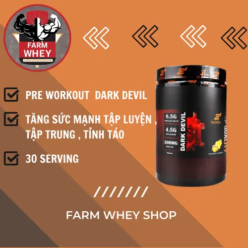 Z NUTRITION PRE WORKOUT DARK DEVIL - 30 LẦN DÙNG BỘT UỐNG TĂNG SỨC MẠNH TẬP LUYỆN, TẬP TRUNG , TỈNH TÁO