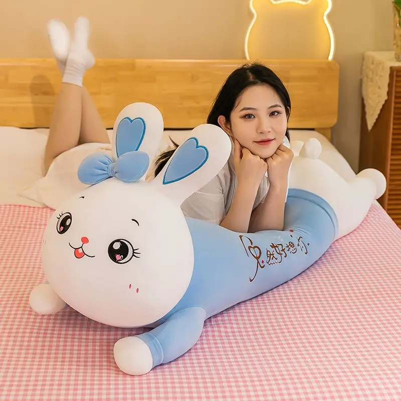 Gối Thỏ Nằm, Đồ Chơi Nhồi Bông Dễ Thương, Búp Bê Ragdoll, Gối Ngủ Dài, Quà Sinh Nhật, Thích Hợp Cho Bạn Gái 6