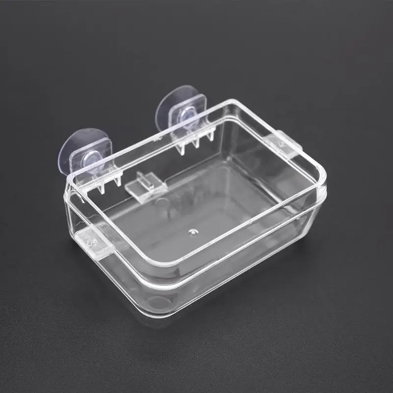 HEHUS eptile Feeder Anti-escape Amphibians Drinker Bowl Worm Feeding Basin with Suction Cup Plastic Bowl for Chameleon Iguana