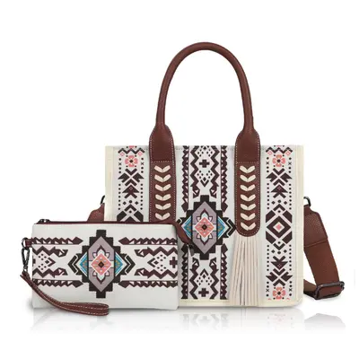 Boho cowgirl popular shoulder bag shopper's leather and patchwork