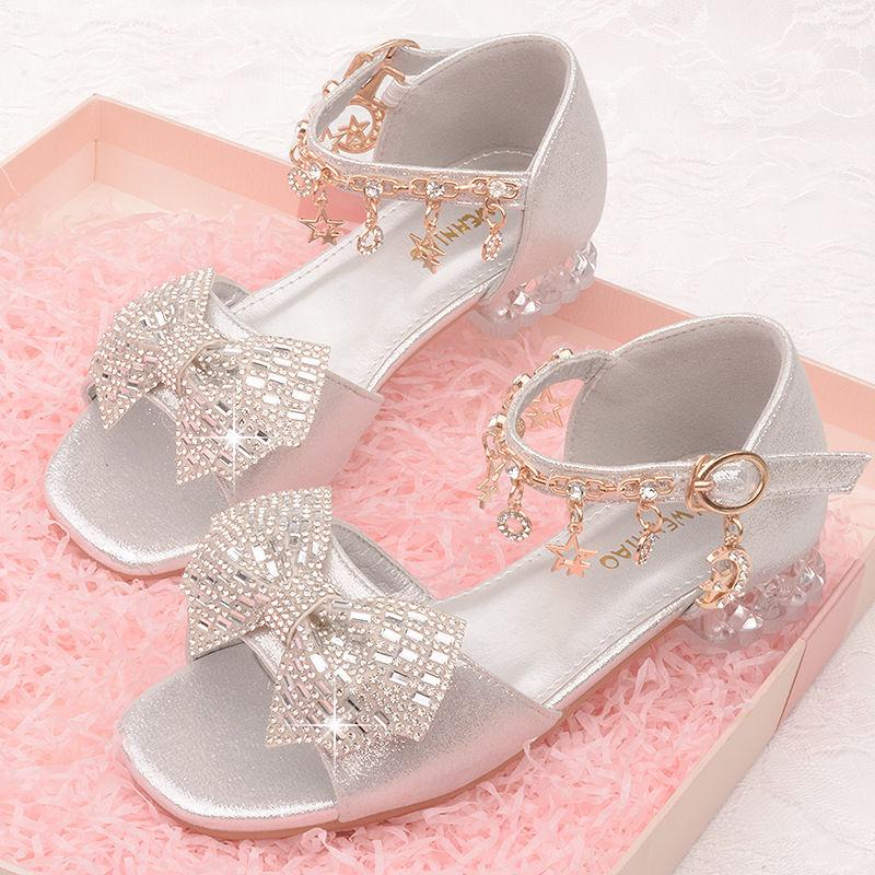  Dép Hở Ngón Mùa Hè Cho Bé Gái Đính Đá Và Thắt Nơ Giày Công Chúa Giày Cao Gót Pha Lê Trong Suốt Giày Ăn Mặc Thời Trang Cho Trẻ Em dép  tổ  ong  cho  bé  gái dép  kuromi  cho  bé  gái dép  chiến  binh  bé  gái 
