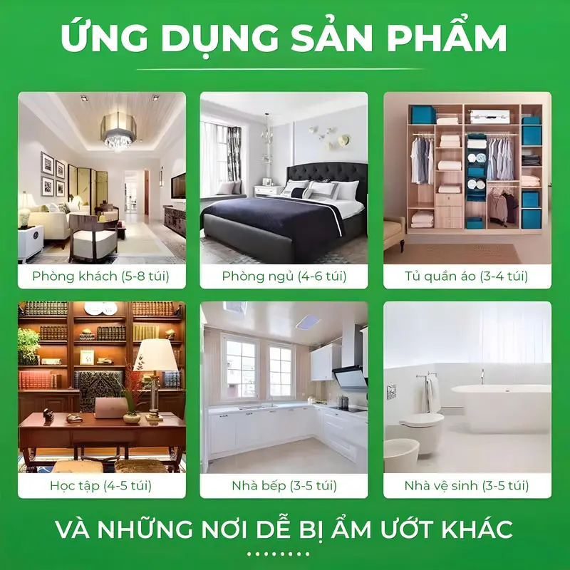 Mua 20 Tặng 2 Gói Hút Ẩm Công Nghệ Cao - Hút Ẩm Nhanh, Khử Mùi Hiệu Quả, Dùng Cho Mọi Không Gian 2