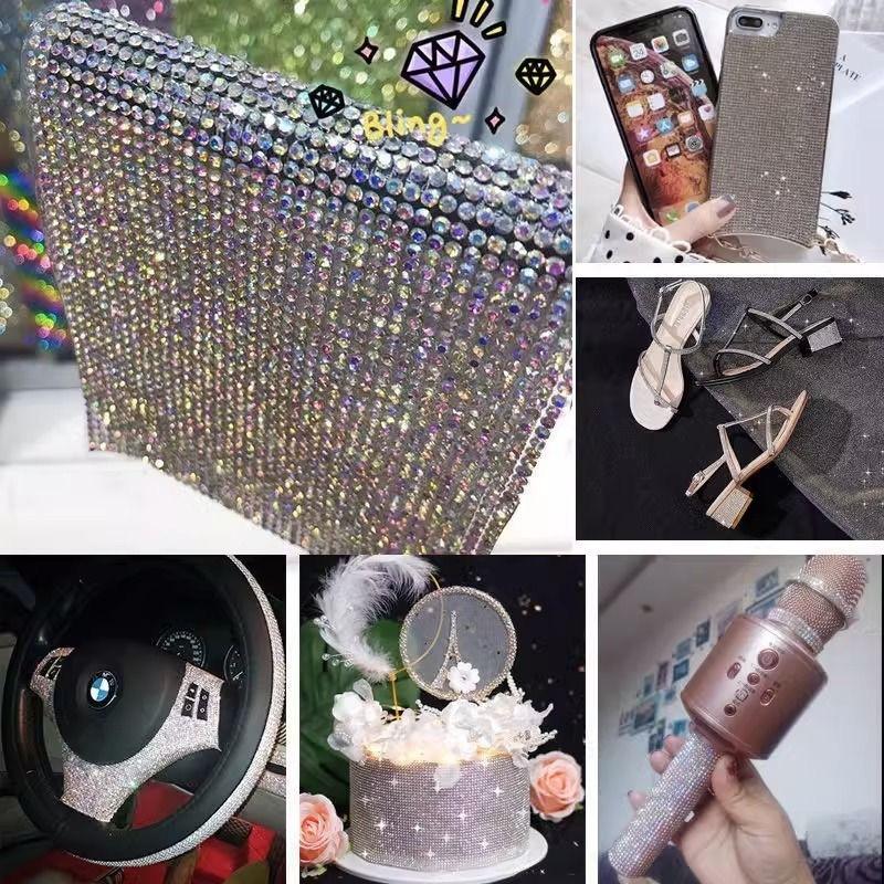 Product Introduction of Car Rhinestone Stickers, Crystal Sparkling Diamond Stickers, DIY Diamond Back Adhesive, Cross-border Self-adhesive, Hot Selling Rhinestone Accessories 13