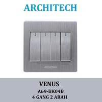 Gambar Architech Venus A69-BK04B Sakelar/Saklar/CETEKAN Lampu 4 Gang 2 Arah - 4GANG 2ARAH dari ARCHITECH INDONESIA Kota Administrasi Jakarta Utara 1 Tokopedia