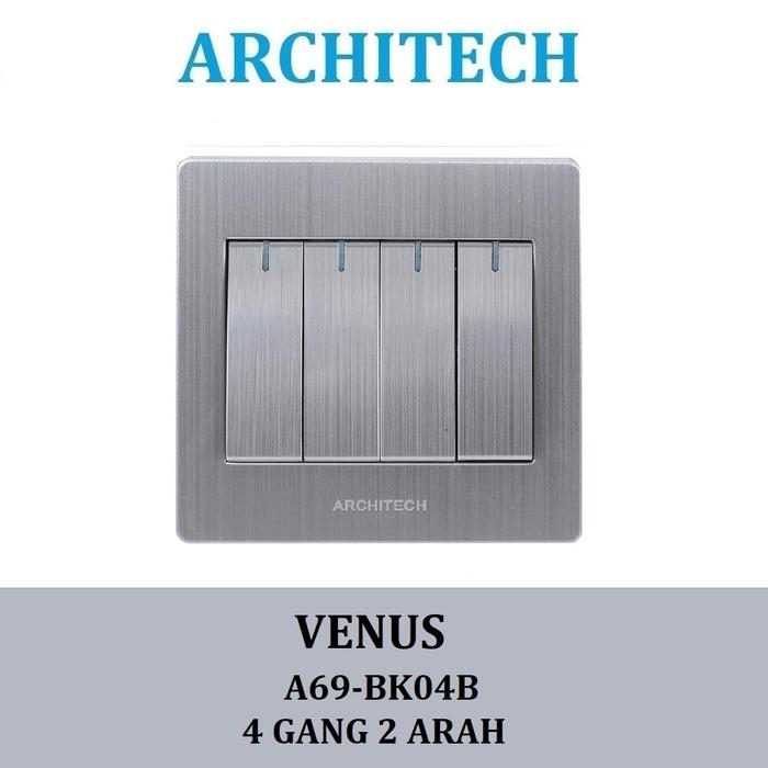 Gambar Architech Venus A69-BK04B Sakelar/Saklar/CETEKAN Lampu 4 Gang 2 Arah - 4GANG 2ARAH dari ARCHITECH INDONESIA Kota Administrasi Jakarta Utara Tokopedia