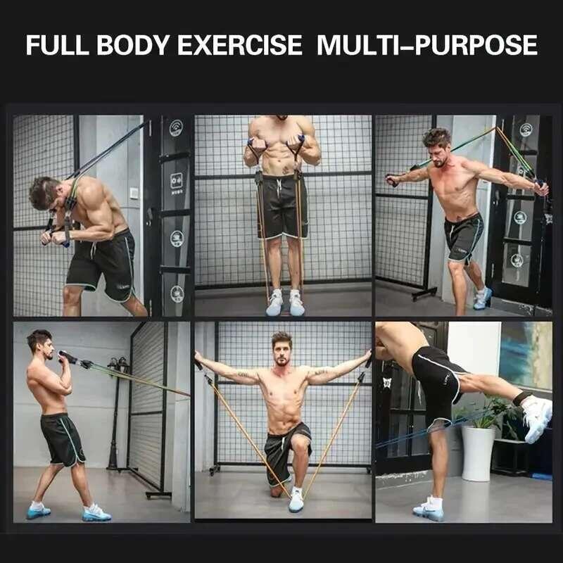 Product Introduction of 11pcs TPE Set, Resistance With Door Anchor, Handles, Carry Bag, Legs Ankle Straps, Exercise Bands 9