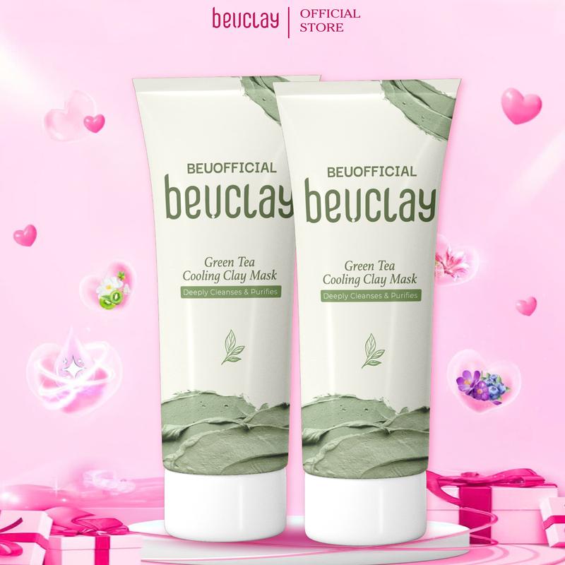 Combo 2 Tuýp BEUCLAY Mặt Nạ Đất Sét Trắng Nam Nữ, Hỗ Trợ Tẩy Tế Bào Chết Và Giảm Thiểu Dầu Thừa Skincare Mặt Nạ Làm Đẹp Da cho mụn đầu đen - MN62 mask