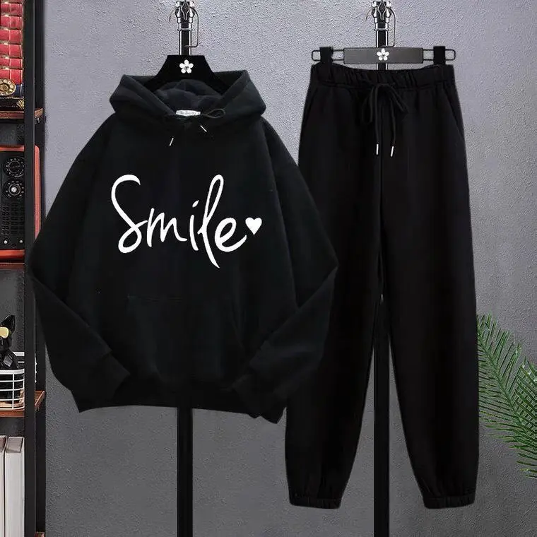 Sét áo hoodie Slime và quần bom chun, Áo nỉ from rộng, Chất đẹp không xù mặc ở nhà và mặc đi chơi 0