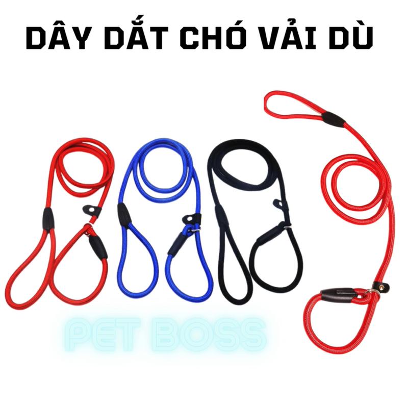 DÂY DẮT CHÓ VẢI DÙ SỢI TRÒN CAO CẤP DÀI 1.4 MÉT* 1CM DÂY DẮT CHÓ ĐI DẠO