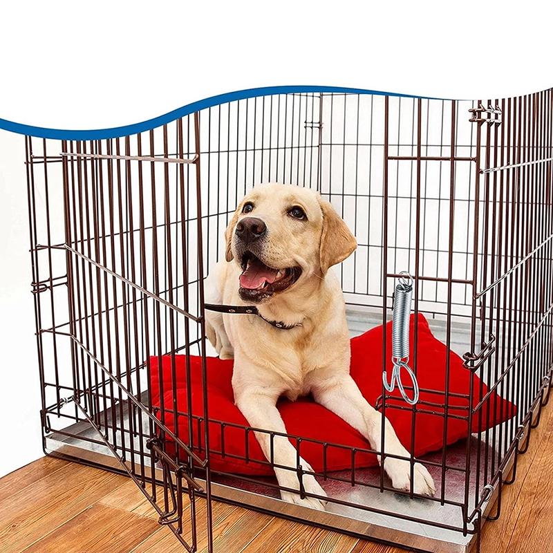 Product Introduction of 10Pcs Multipurpose Spring Lock Animal Pet Cage Latches Lock Spring Rabbit Cage Door Tension Spring with Hook 18