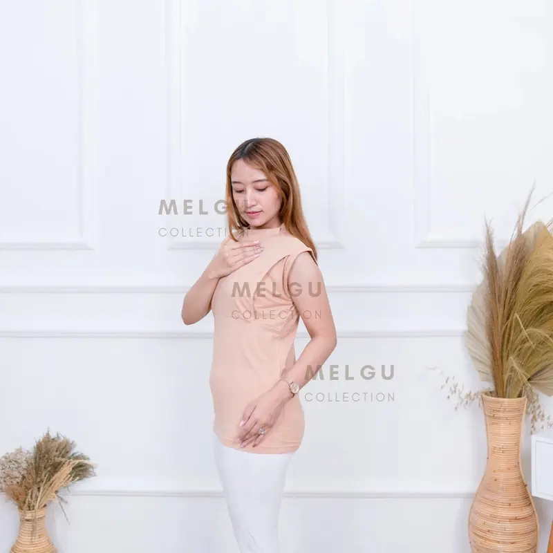 Kaos Manset Ibu Menyusui/Busui lekbong xl hitam pakaian nursing 4