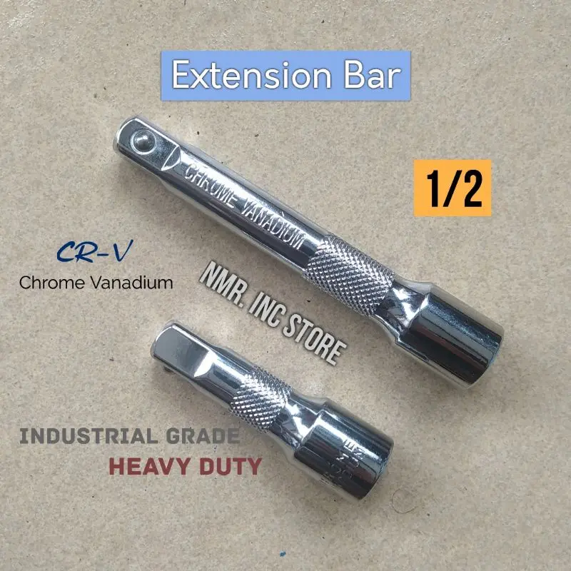 Extension Bar Kunci Shock 1/2 Panjang 3' 5' inci, Gagang Sambungan Set Sock, Sok, Chrome Vanadium.