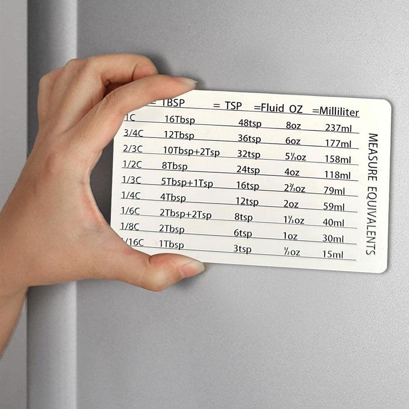 Magnetic Kitchen Conversion Chart, 1 Count Measurement Conversion Chart Magnet, Kitchen Accessories 7