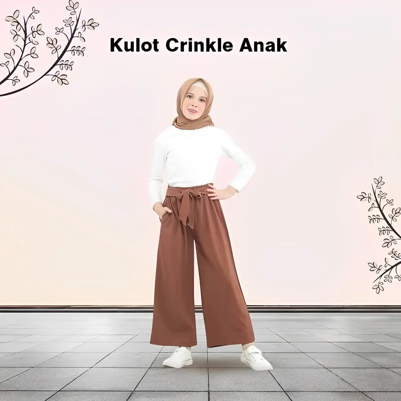 Celana Kulot Anak Crinkle Airflow 5-10 Tahun 1