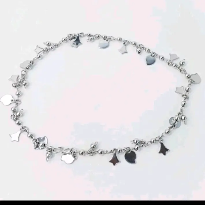 gelang kaki monel wanita dewasa model kerincing keroncong bahan stainless steel anti karat tahan lama tidak luntur