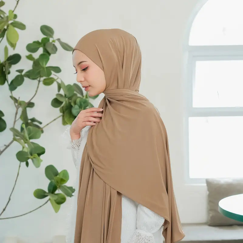 ZIYA Hijab - Pashmina Instan Jersey Premium Jilbab Syal Panjang Kerudung Pashmina Syari Wanita Muslim 3