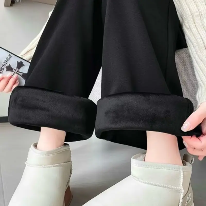 [ Nỉ Lót Lông ]Quần Chất Nỉ Lót Lông Dày Ấm Mặc Mùa Đông nhà Minh Hiếu Nữ Women Pants 3