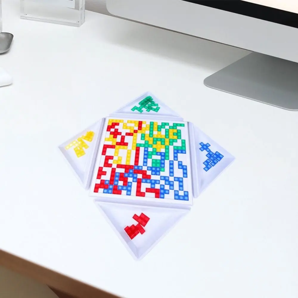 Creative Plastics Blokus Board Game Montessori Multipurpose Colored Squares Game Early Education Portable Puzzle Strategy Board Family Party Indoor