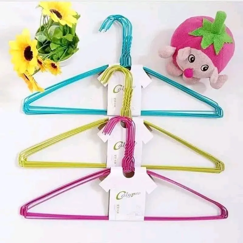 gantungan baju kawat warna/gantungan jemuran baju kawat Stainless Plastik