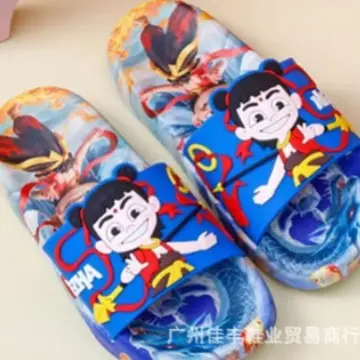 Dép Lê Trẻ Em, Phong Cách Mùa Hè, Thiết Kế Mới, Dành Cho Bé Trai, Giày Đi Trong Nhà Trong Nhà, Chống Trượt, In Hình Hoạt Hình, Kiểu Dép, Có Dây Đai 1